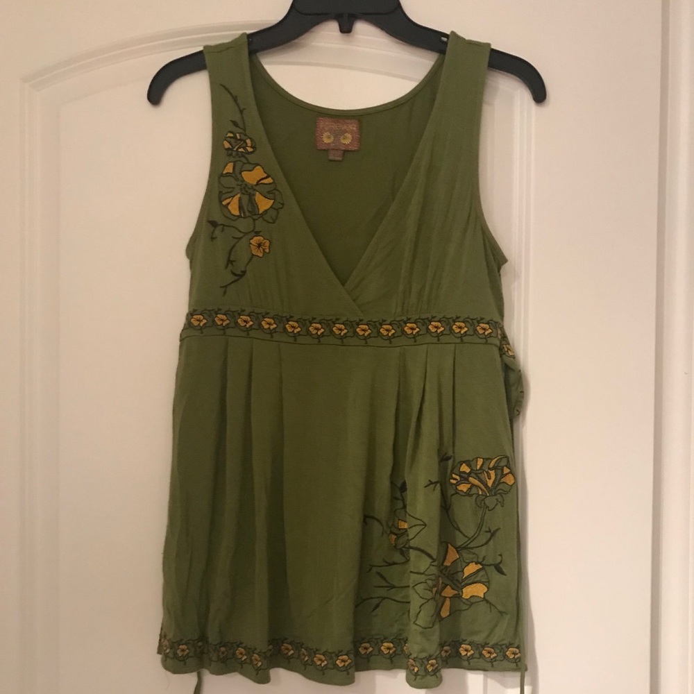 embroidered tank top